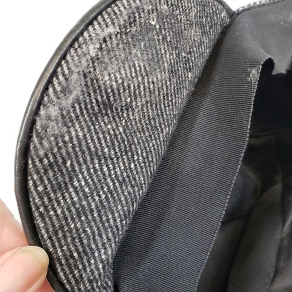 Eugenia Kim Newsboy Cap Tweed Texture Ear Flaps Grey Black main image 7